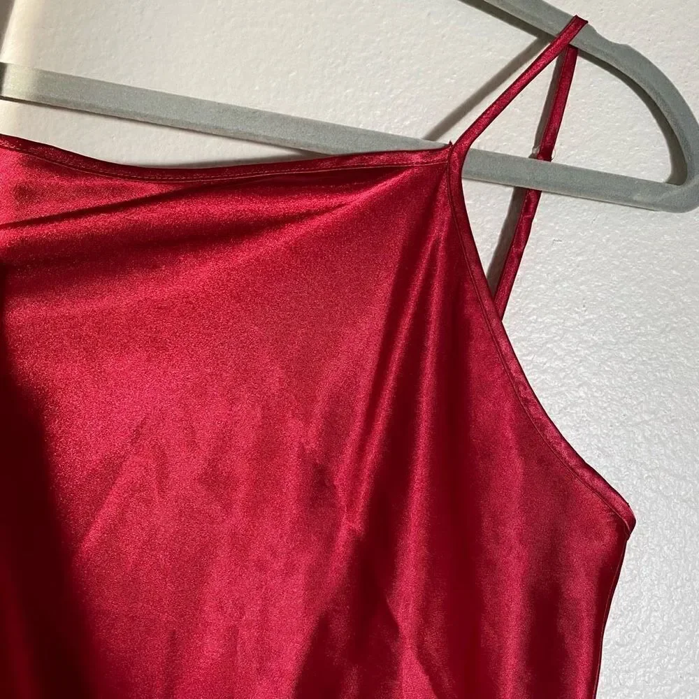 Vintage Gilligan & O’Malley Red Satin Slip - Picture 3 of 4